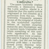 Do you know the origin of the umbrella?