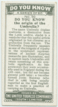 Do you know the origin of the umbrella?