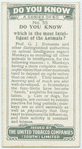 Do you know which is the most intelligent of the animals?