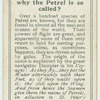 Do you know why the petrel is so called?