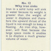 Do you know why iron sinks?