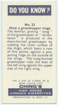 Do you know how a grasshopper sings?