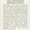 Do you know who introduced Christmas trees?