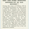 Do you know why are some windows bricked-up in old houses?