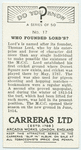 Do you know who founded Lord's?