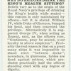 Do you know why do sailors drink the king's health sitting?