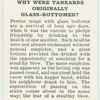 Do you know why were tankards originally glass-bottomed?