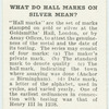 Do you know what do hall marks on silver mean?