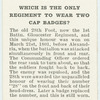 Do you know which is the only regiment to wear two cap badges?