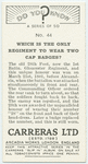 Do you know which is the only regiment to wear two cap badges?
