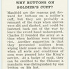 Do you know why buttons on soldier's cuff?