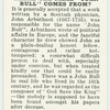 Do you know where the name "John Bull" comes from?