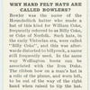 Do you know why hard felt hats are called bowlers?