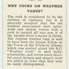 Do you know why cocks on weather vanes?