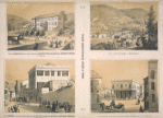 Gostinitsa "Bel'biu" v Vil'dbade; Villa Avigdor v Nitstse; Vid goroda Vil'dbada; Tselitel'nyi istochnik "Fontan Petra Velikago" v Spa (v Bel'gii).