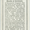 Heads of animals.