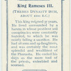 King Rameses III.