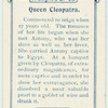 Queen Cleopatra.