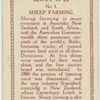 Sheep farming.