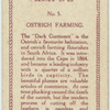 Ostrich farming.