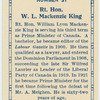 Rt. Hon. W.L. Mackenzie King.