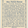 Hon. Patrick Duncan.