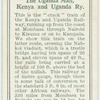 The Uganda Mail, Kenya and Uganda Ry.
