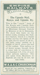 The Uganda Mail, Kenya and Uganda Ry.