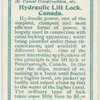 Hydraulic lift lock, Canada.