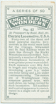 Electric locomotive, U.S.A.