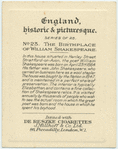 The birthplace of William Shakespeare.