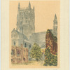The cathedral and ruins of the Guesten Hall, Worcester.