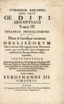 Athanasii Kircheri ...Oedipvs aegyptiacvs, ... Tomus III. [Title page, vol. 3]