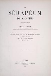 Le Sérapéum de Memphis, 