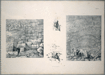 Fig. 1. View of the upper entrance; Fig. 2. View of lower entrance; Figs. 3. and 4. Excavations near the north-western and south-western angles.
