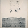 Fig. 1. Hieroglyphics on the rocks near the north-western angle; Fig. 2. Remains of quarries and hieroglyphics on the rock to the northward.