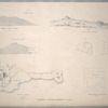 Pyramids of Reegah & of Zowyet el Arrian. (Figs. 1-3. Sections and plan of pyramid of Reegah; Figs. 4-6. Pyramid of Reegah. Hieroglyphics, 1/6th size; Fig. 7. View of the pyramids.)