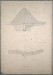 Pyramids of Saccara: No. 3. Fig. 1. Vertical section through apartment, looking west; Fig. 2. Sectional plan through A-B