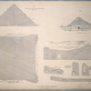 Northern stone pyramid of Dashoor: view, plans, and sections.