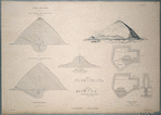 Southern and small stone pyramids of Dashhoor: view, plans, sections, and hieroglyphics.