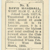 David Mangnall, West Ham U[nited]. A.F.C.