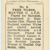 Fred Tilson, Manchester C[ity] A.F.C.