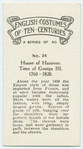 House of Hanover. Time of George III. 1760-1820.