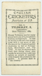 Tyldesley, E.