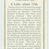 A lady, about 1730.