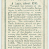 A lady, about 1750.