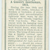 A country gentleman, 1815.