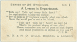 A lesson in deportment.