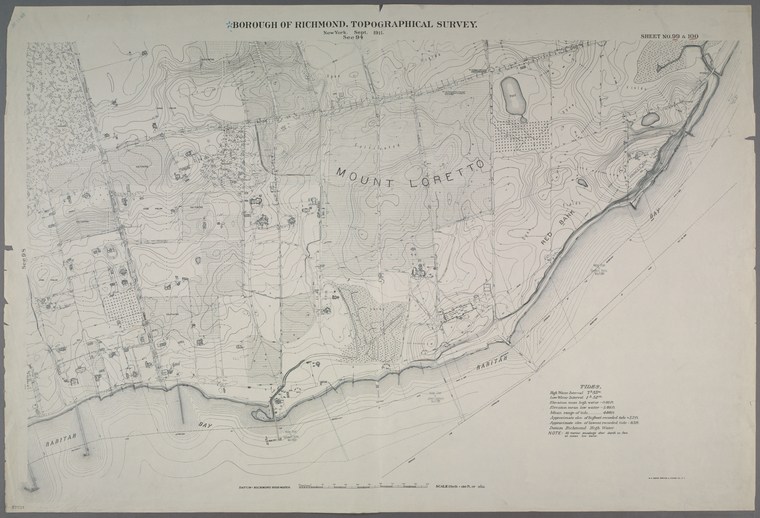  sheet Nos. 99 & 100, Include Mount Loretto, Red Bank and Princess Bay Light