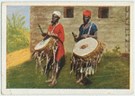 Trommelspieler der Kamerun-Neger.